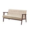 Wood Frame Loveseat Sofa Couch