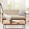 Wood Frame Loveseat Sofa Couch