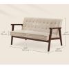 Wood Frame Loveseat Sofa Couch