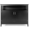 2-Door Dining   Cabinet with Open Storage Shelf