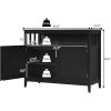 2-Door Dining   Cabinet with Open Storage Shelf