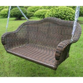 Wicker Porch Swing with 4-ft Hanging Chain