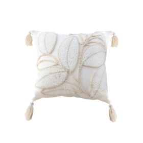 Flower Cover & Beige  Throw Pillow