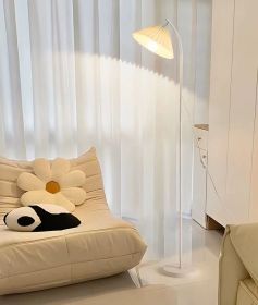 Minimalist floor lamp with pleated lampshade 3000K Reading Lamp for Bedroom Living Room