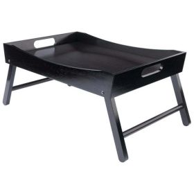 Wood Benito Serving Breakfast Bed Tray, Espresso Finish