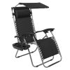 Outdoor Lounge Patio Chairs with Pillow and Utility Tray Adjustable Folding Recliner