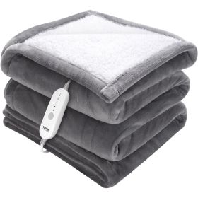 Soft Flannel & Sherpa Heating Blanket