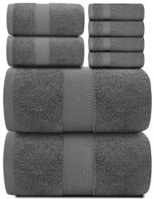 Luxury Dark Gray Bath Towel Set