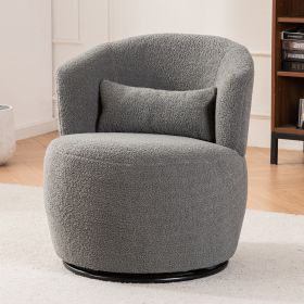 Contemporary Round Armchair with 360¬∞ Rotation for Living Room Elegance