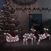 Reindeer & Sleigh Christmas Decoration 60 LEDs Outdoor Gold