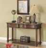 Traditional Formal Marble Top Sofa Table with 2 Drawer