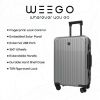 Smart Carry-on Luggage, 20-inch Suitcase with Spinner Wheels, Smart Lock and USB-Output