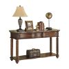 Traditional Formal Marble Top Sofa Table with 2 Drawer