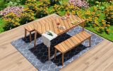 Acacia Wood Table  Dining Set