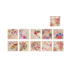 50pcs/Pack Vintage Flower Material Paper - Perfect for DIY Decor, Collage Cards, Junk Journals & More! (Style: B)