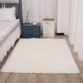 1pc, Soft Plush Area Rugs for Bedroom and Living Room - Fluffy and Fuzzy Shag Shaggy Carpet - Perfect for Kids, Girls, Boys (Color: Beige White, size: 47.24*62.99inch)