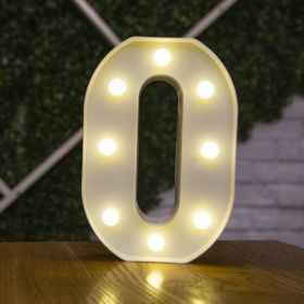 Alphabet Letter LED Lights Luminous Number Lamp Decor Battery Night Light for home Wedding Birthday Christmas party Decoration (Type: 0)