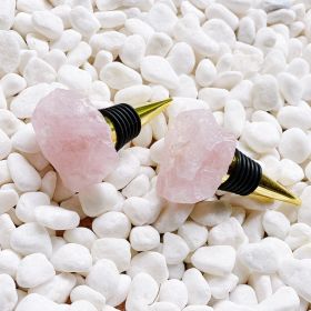 Beauty of Nature Stone Wine Stopper (Color: Rose Quartz)