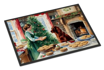 Irish Setter Christmas Cookies Doormat Front Door Mat Indoor Outdoor Rugs for Entryway, Non Slip Washable Low Pile, 24H X 36W (Default: Default)