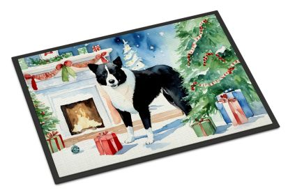 Karelian Bear Dog Cozy Christmas Doormat Front Door Mat Indoor Outdoor Rugs for Entryway, Non Slip Washable Low Pile, 24H X 36W (Default: Default)