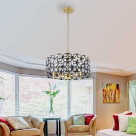 Modern Crystal Chandelier for Living-Room Round Cristal Lamp Luxury Home Decor Light Fixture (Color: as Pic)