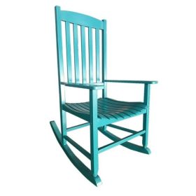 Rocking Chair, All Weather Resistant Poly Lumber Outdoor Porch Rocker, Rocking Chairs for Outdoor, Indoor, Patio, Deck, Garden, Backyard (Color: Turquoise)